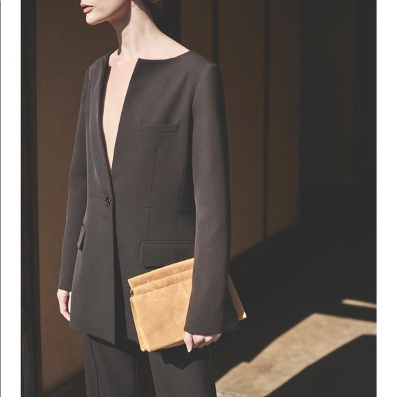 CO Collections Small Black Tailored Blazer in Garbardine - Picture 3 of 11